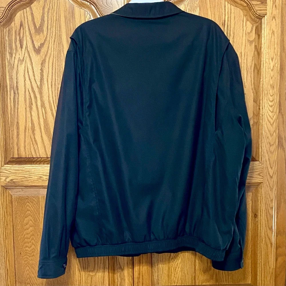 Vtg Polo Ralph Lauren Bi Swing Harrington Jacket Mens XL Black Windowpane Lined